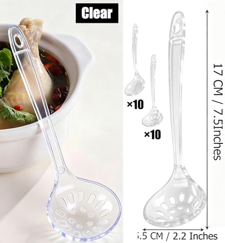 Large Plastic Serving Spoons, Disposable Heavy Duty Serving Spoons, Long Handle