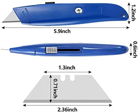 DIYSELF 2 Pack Utility Knife, All Metal Retractable Box Cutters