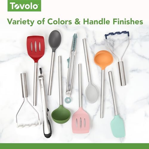 Tovolo Silicone Ladle With Stainless Steel Handle Deep Soup Ladle
