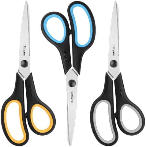 iBayam 8.5" Heavy Duty Black Scissors