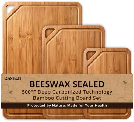 GASHELL Bamboo Cutting Board Set