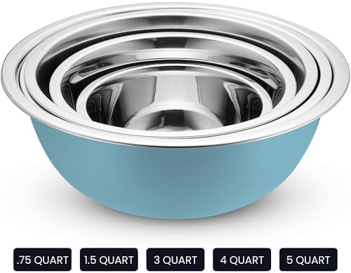 10-Piece Stainless Steel Mixing Bowl Set