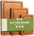 3-Piece Set Deep-Carbonized Bamboo Cutting Board