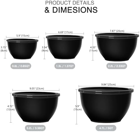 Greentainer Plastic Mixing Bowls