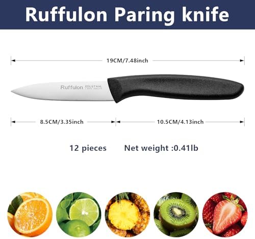Paring Knife Fruit Knife Set, Ultra Sharp Stainless Steel Vegetable and Fruit