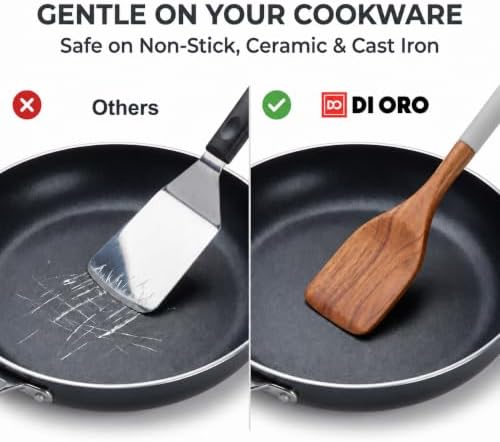 DI ORO Wooden Kitchen Utensil Set
