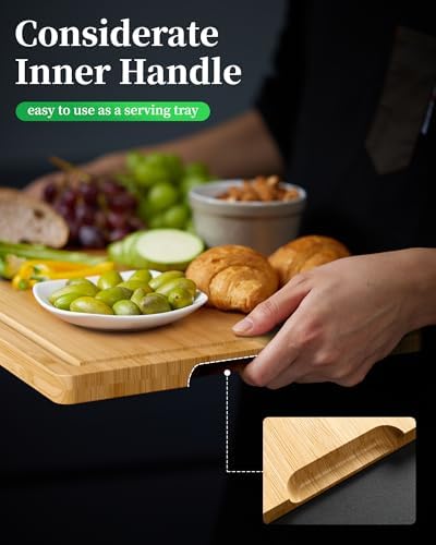 Kitsure Bamboo Cutting Board for Kitchen