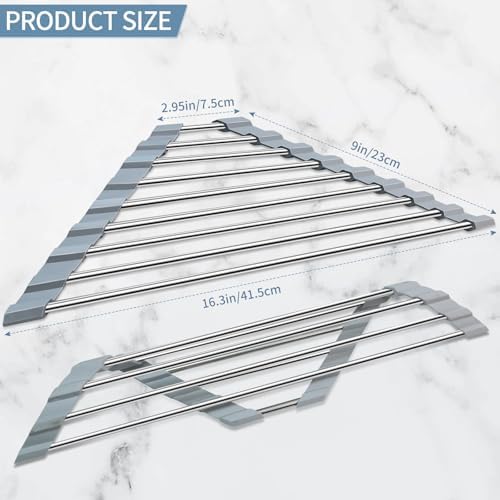 Triangle Roll-Up Dish Drying Rack