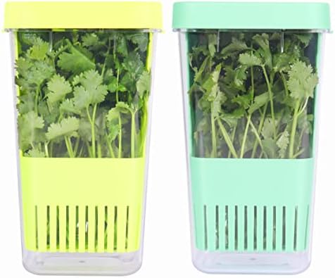 LUVCOSY 2 Pack Herb Keeper, BPA-Free Plastic Herb Saver