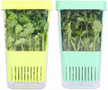 LUVCOSY 2 Pack Herb Keeper, BPA-Free Plastic Herb Saver