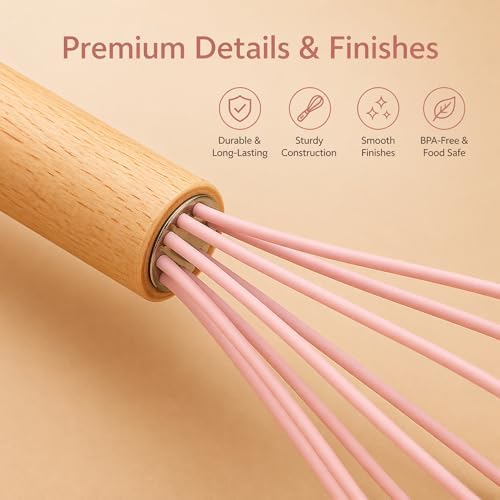 19-Piece Pink Kitchen Utensils Set