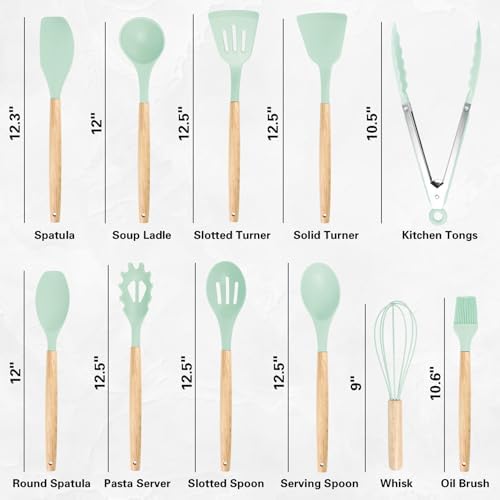 19PCS Green Kitchen Cooking Utensils Set Kitchen Tools Set