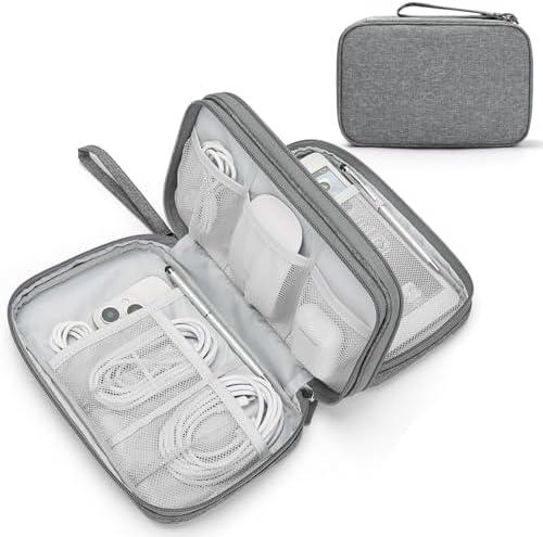 FYY Electronic Organizer, Travel Tech Pouch Bag, Dark Grey