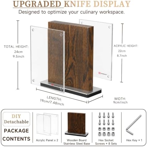KEEMAKE Magnetic Kitchen Knife Block Holder