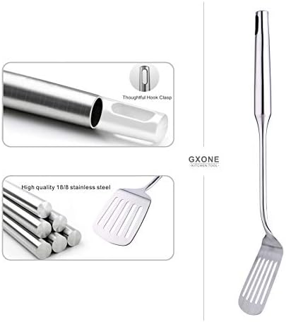 Slotted Turner & Spatula for Cast Iron Skillet Grilling Cooking