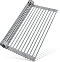 MERRYBOX Roll Up Dish Drying Rack, Over The Sink Dish Rack Foldable,