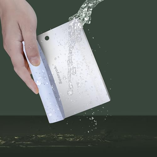 Suanyok Bench Dough Cutter-Flexible Plastic Bowl Scraper Kitchen Tool