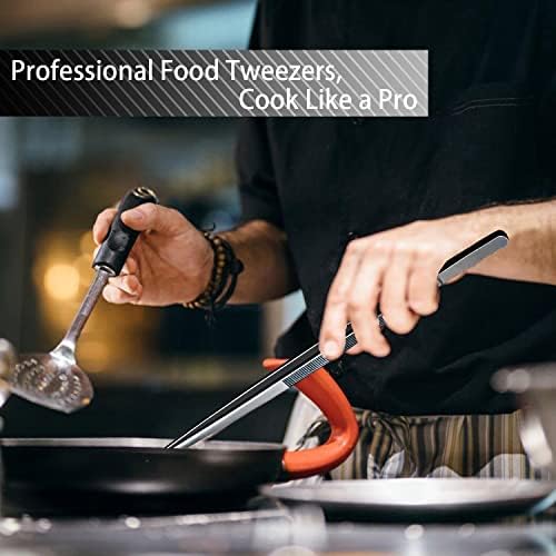 JETKONG 2 Pcs 12-Inch Kitchen Tweezers Tongs