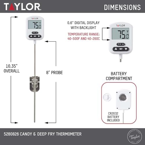 Taylor Programmable Digital Candy and Deep Fry Thermometer