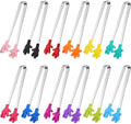 Shindel 12PCS Mini Tongs, 5.1 Inch Silicone Small Tongs