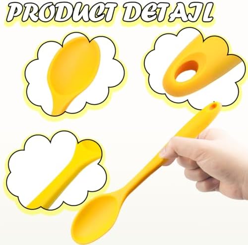 4Pcs Silicone Basting Serving Spoon Silicone Nonstick Mixing Spoon Silicone