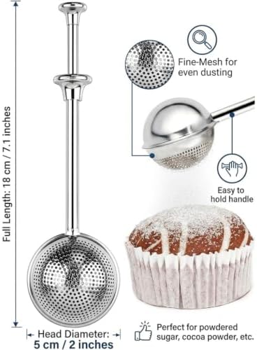 Powdered sugar shaker duster, flour dispenser