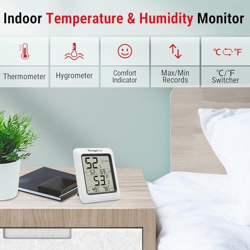 TempPro TempAir Digital Hygrometer Indoor Thermometer Room Thermometer