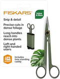 Fiskars 6" Plant Detailer Snips & Holder, Precision Indoor Gardening Tool