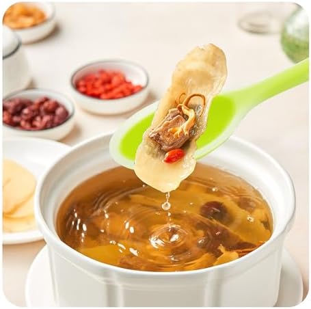 4Pcs Silicone Cooking Spoon, Heat-Resistant Nonstick Silicone Spoon