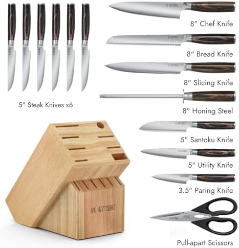 Yatoshi 15 Piece Knife Block Set