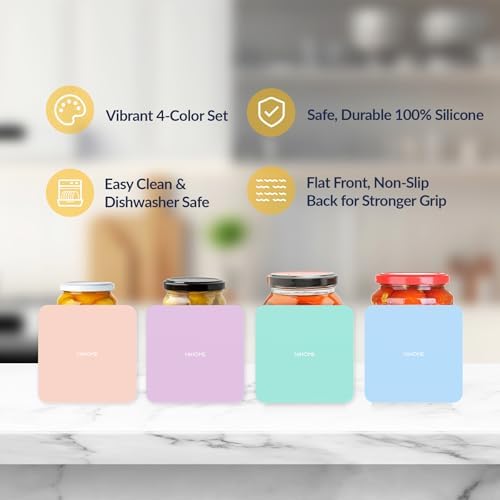 NiHome Silicone Jar Opener Gripper Pads, 6 In