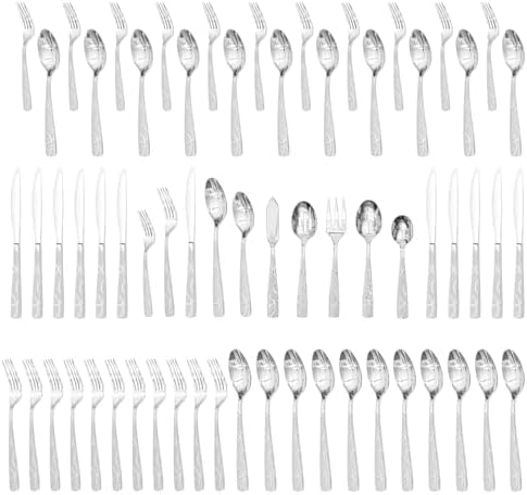 HIKAA Silverware Set, 65-piece Silverware Set