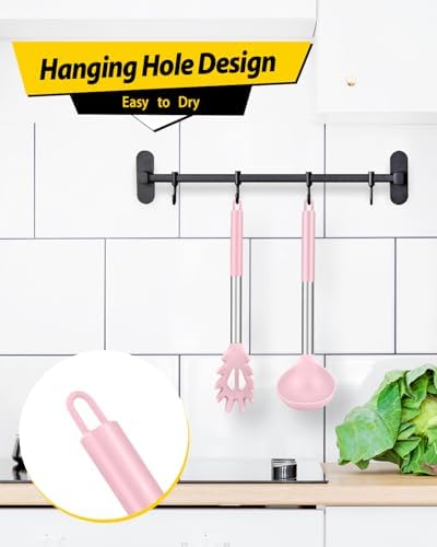 BUNDLEPRO Silicone Soup Ladle and Pasta Spoon Set, 2 Pack