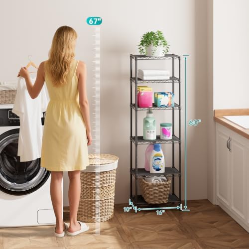 SINGAYE Metal Shelves Wire Shelving Storage Standing Adjustable Shelf Unit