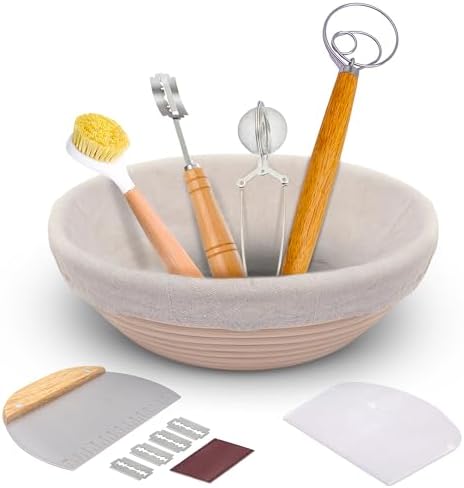 Banneton Bread Proofing Basket Set, Round 9 Inch Bread Proofing Baskets