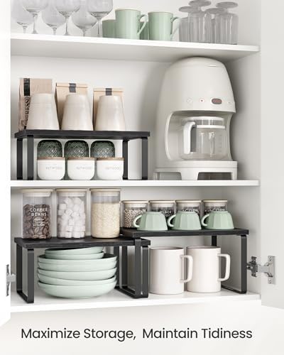 SONGMICS Cabinet Organizer Shelf, Kitchen Storage