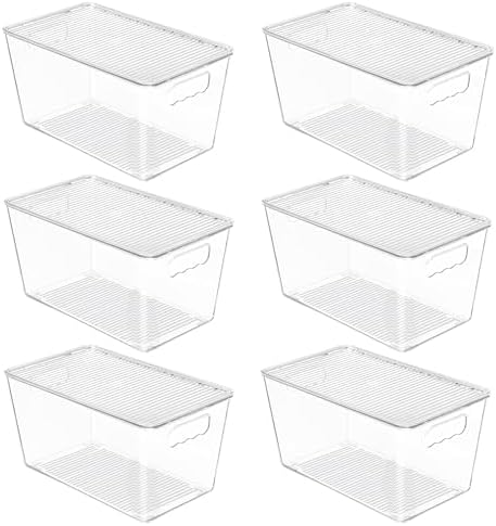 Vtopmart 6 Pack Clear Stackable Storage Bins