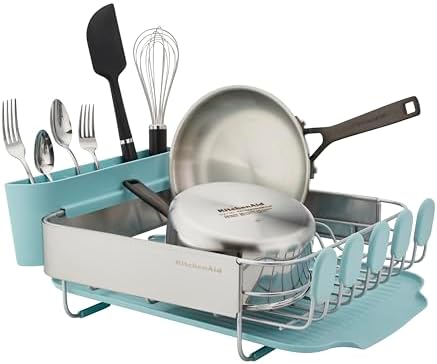 KitchenAid Compact Space Saving Rust Resistant Dish Rack