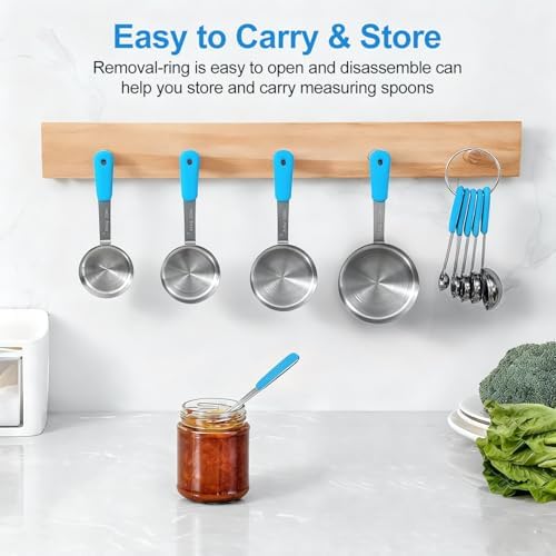 Bopei 10-Pcs Stainless Steel Measuring Cups & Spoons Set
