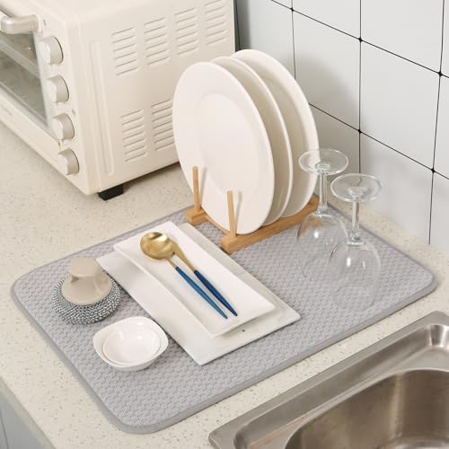 2 Pack Microfiber Dish Drying Mat