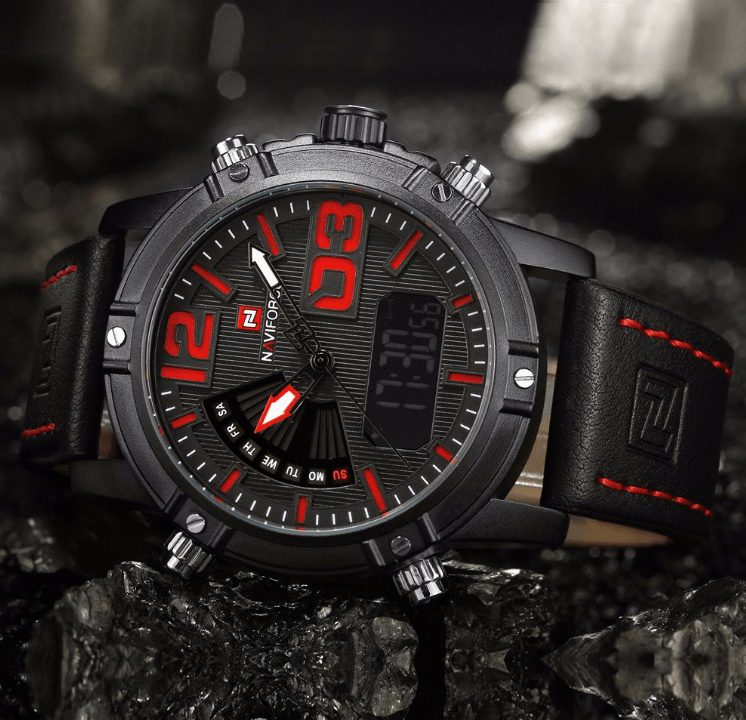 Multifunction Digital Analog Sports Watch with Alarm & Stopwatch