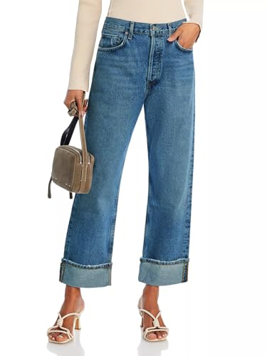 Celine Jeans - Jeans for Women Wide Leg Baggy High Waist Boyfriends Straight Leg Stretchy Denim Pants Trendy Fall 2024