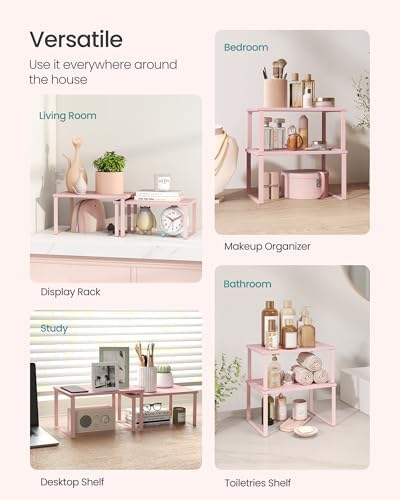 SONGMICS Cabinet Organizer Shelf, Kitchen Storage