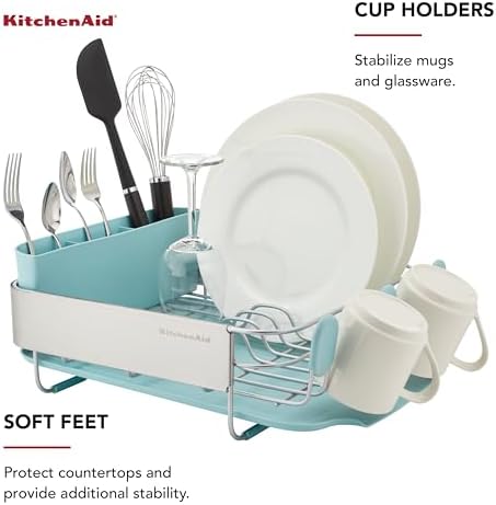 KitchenAid Compact Space Saving Rust Resistant Dish Rack