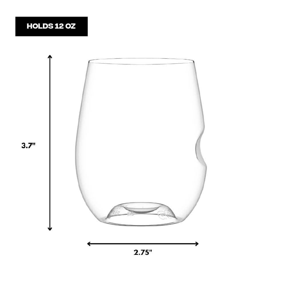Govino 12 oz Shatterproof Stemless Wine Glasses, Set of 12