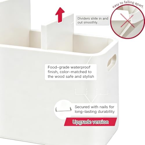 Wooden Kitchen Utensil Holder Organizer