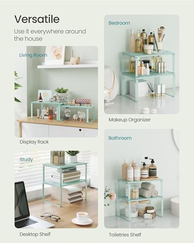 SONGMICS Cabinet Organizer Shelf, Kitchen Storage