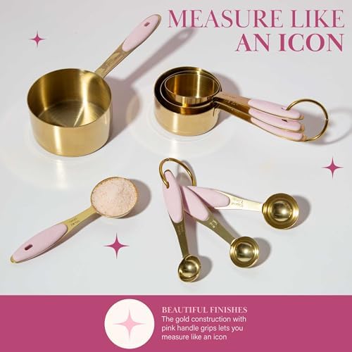 Paris Hilton Measuring Cups and Spoons Set, Stainless Steel