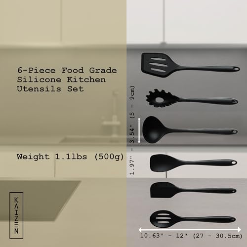 KAIZEN 6 Piece Silicone Utensils Set