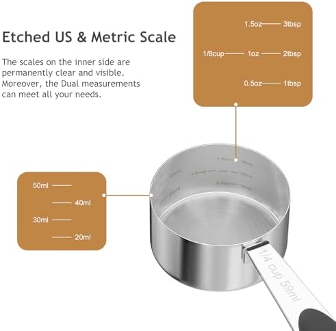 1PCS 1/4CUP Dog Cat Food Scoop, Measuring Cup